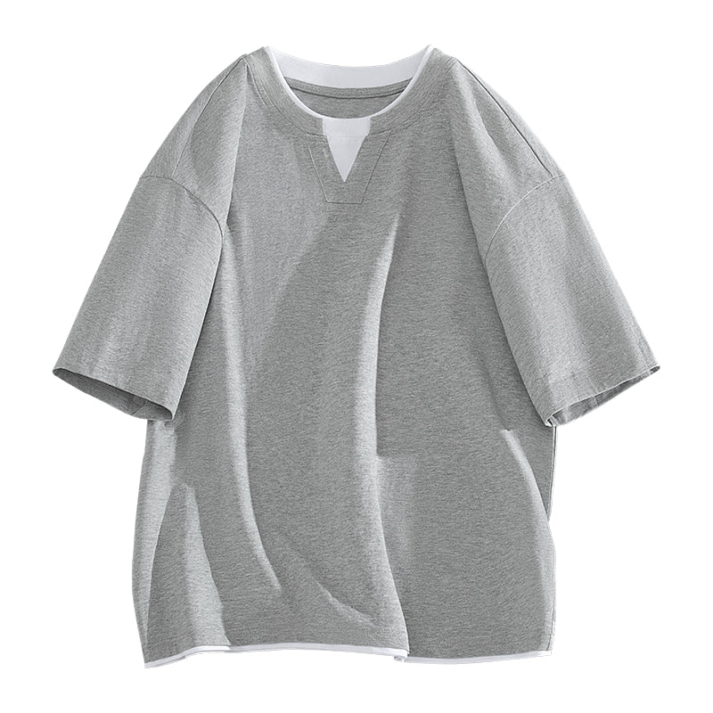 Faux Layered Short Sleeve T-Shirt