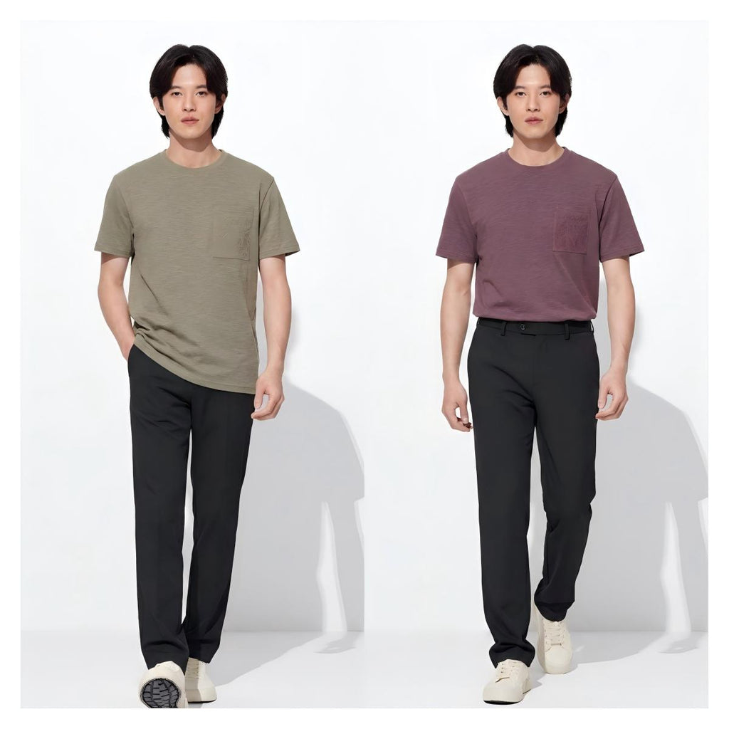 Round Neck Pocket Short Sleeve T-Shirt 2