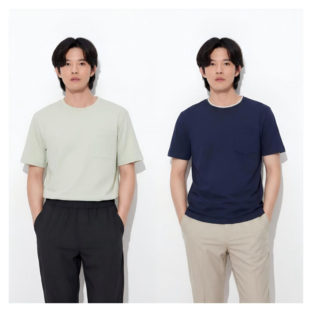Round Neck Pocket Short Sleeve T-Shirt