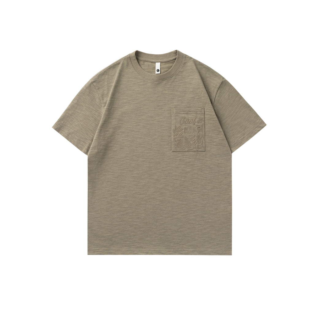 Round Neck Pocket Short Sleeve T-Shirt 2